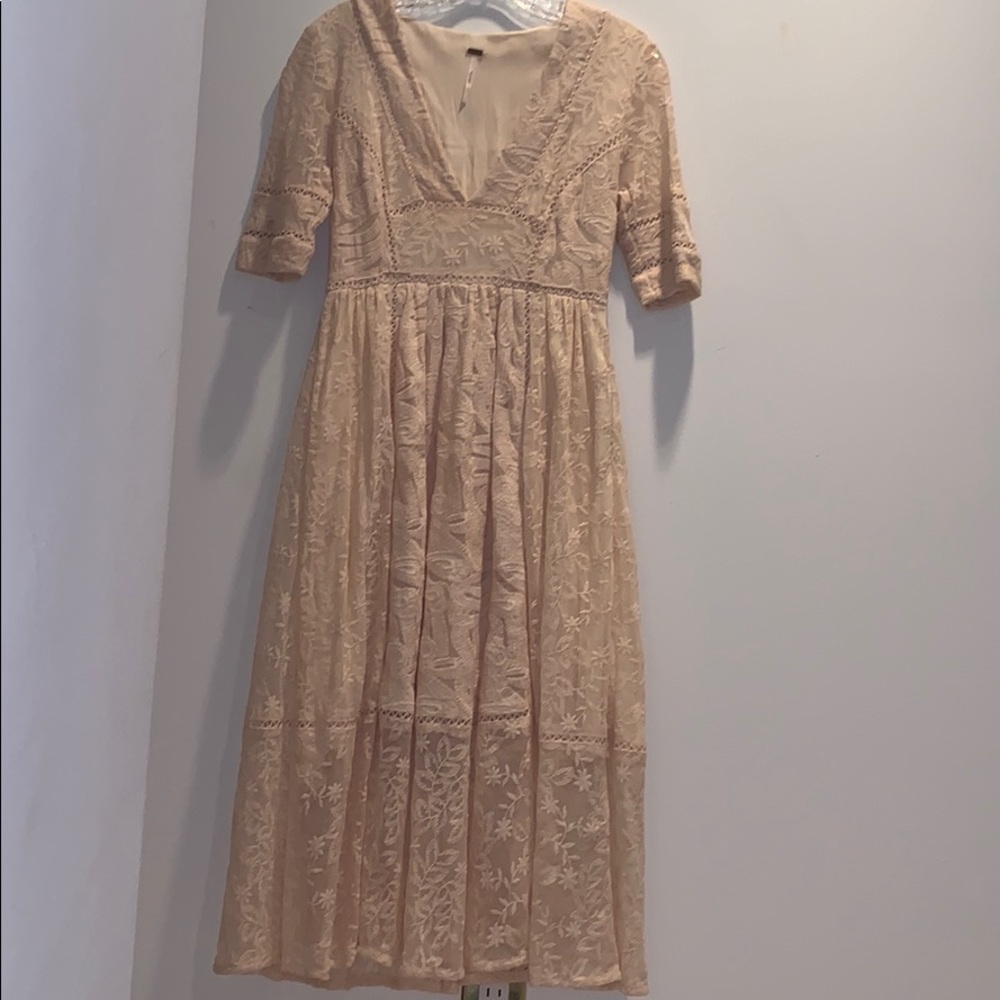 Blush Pink Midi Free People Dress